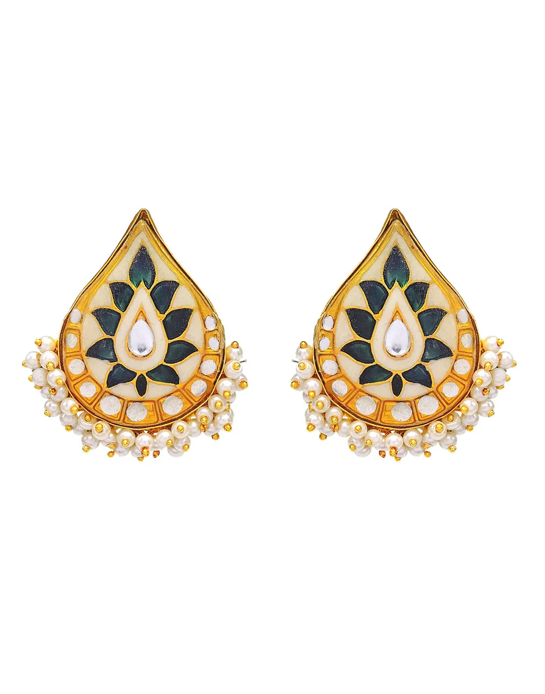 Kundan Teardrop Earrings