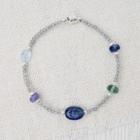 Labradorite & Tanzanite Station Bracelet