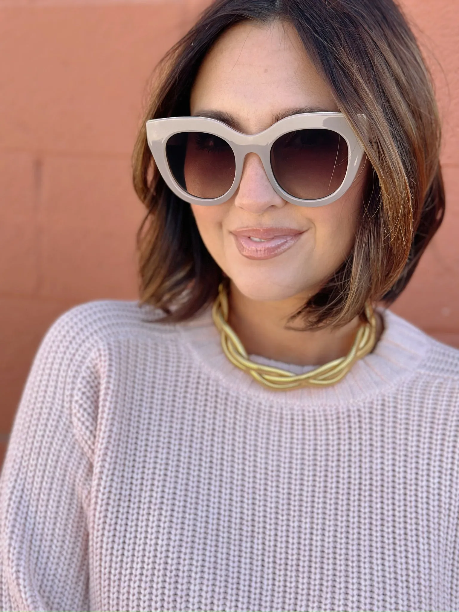 Le Specs Air Heart Sunglasses | Oatmeal