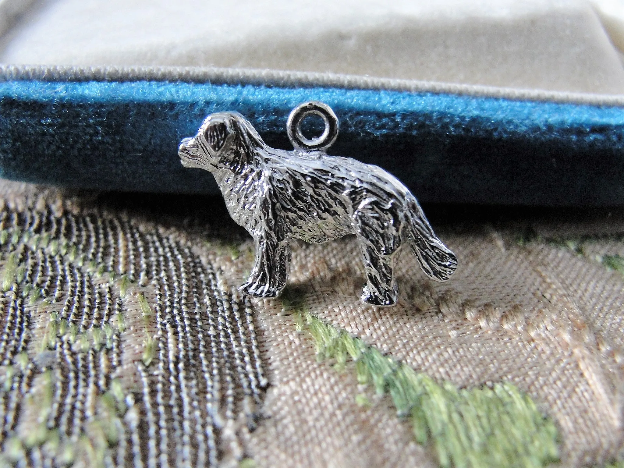 LOVELY Figural STERLING PENDANT Charm, Sterling Silver Dog Charm ,Silver Dog,Animal Charm,Collectible Vintage Silver Charms,Vintage Pendant, Charm Bracelets, Silver Jewelry