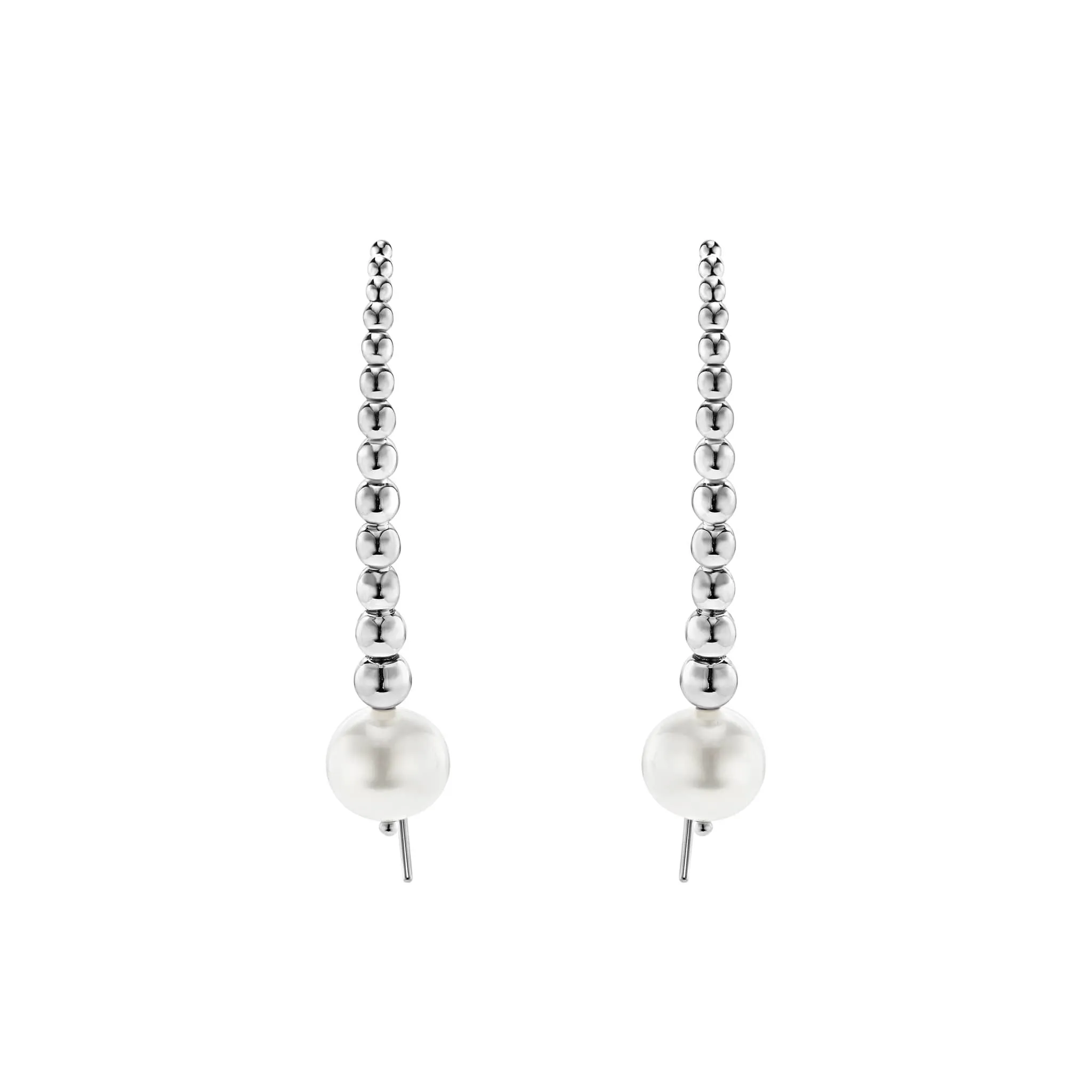 Luna Graduated Bead Pearl Earrings