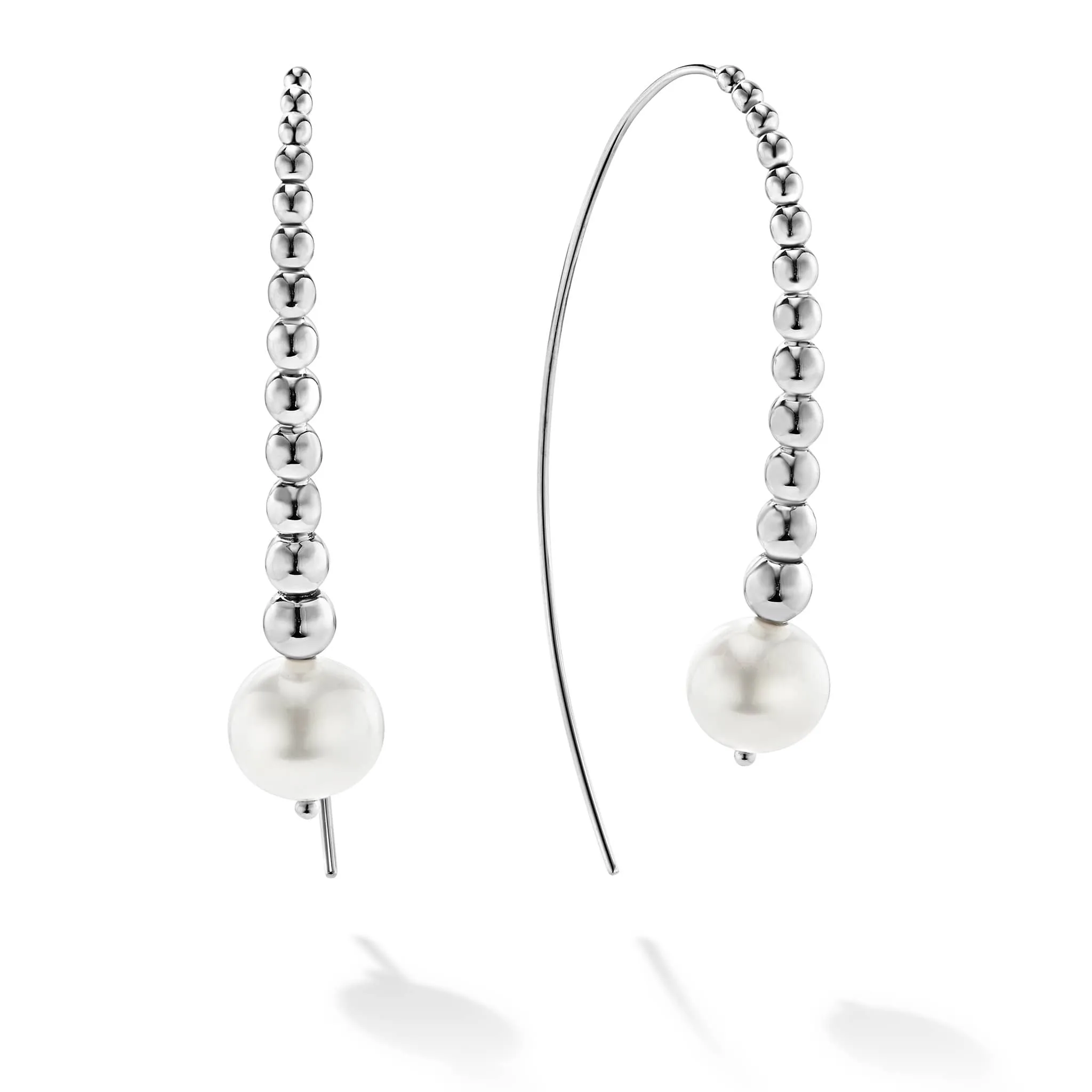 Luna Graduated Bead Pearl Earrings