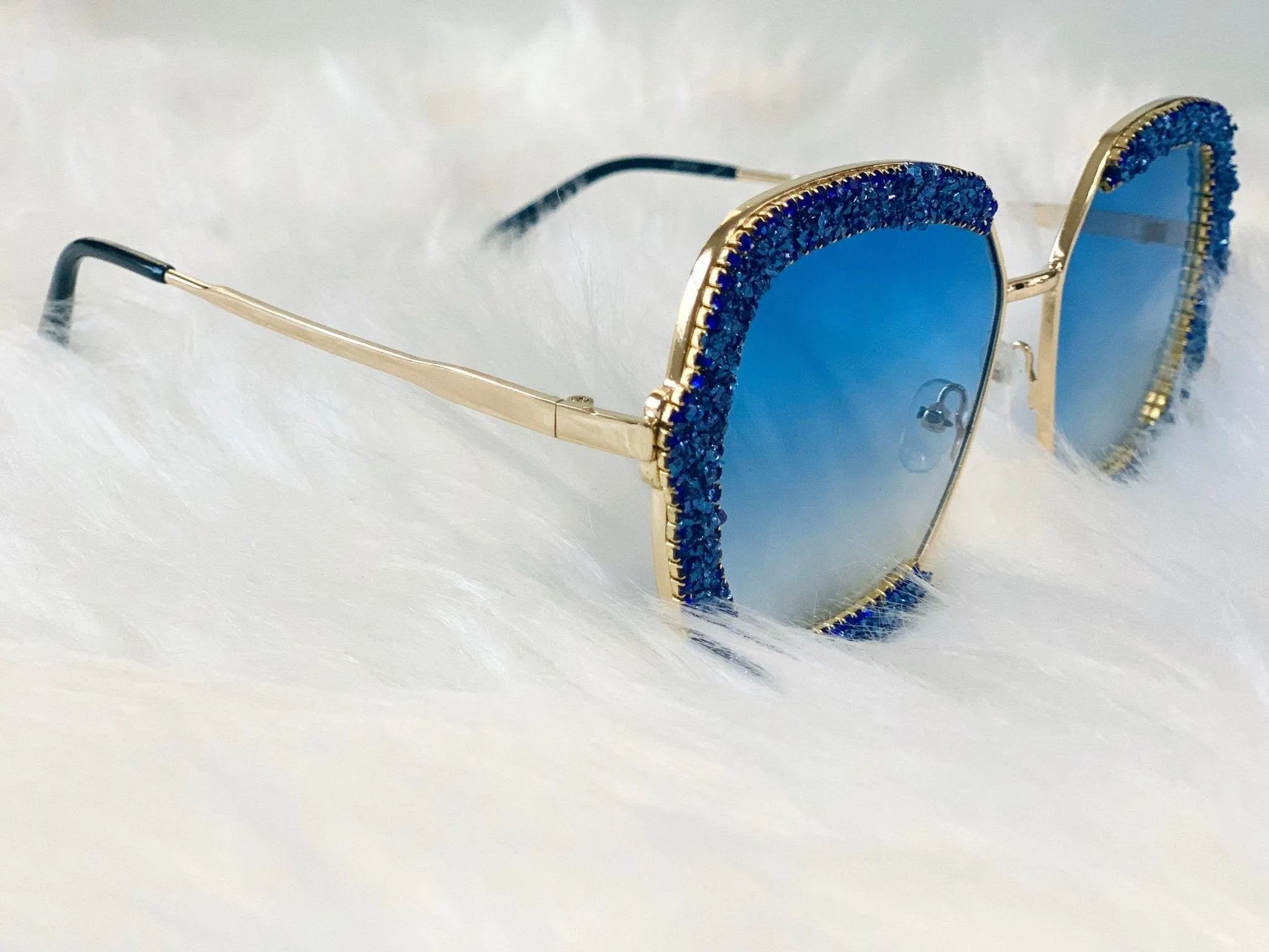 Luxury Rhinestone Rimless Sunglasses | Women Sunglasses