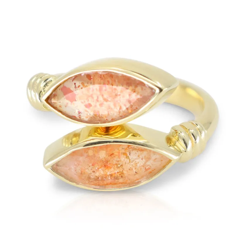 Medusa Sunstone Gold Ring