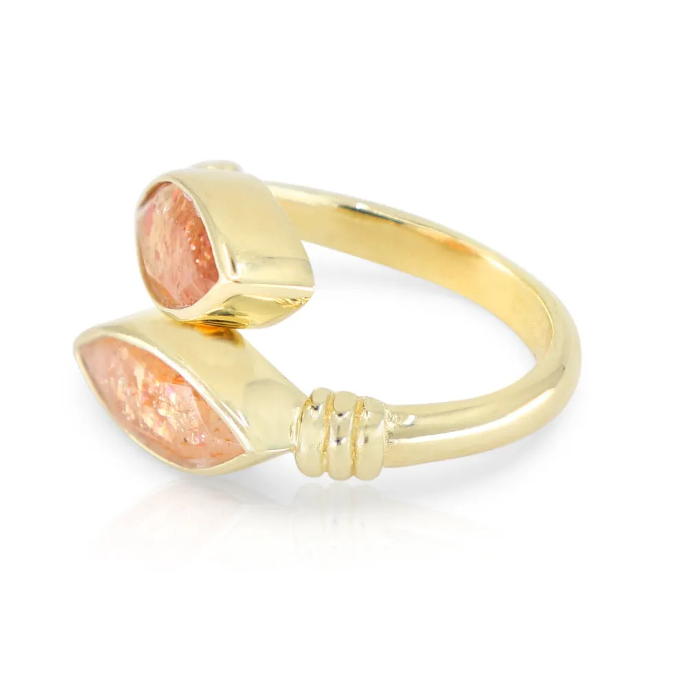 Medusa Sunstone Gold Ring