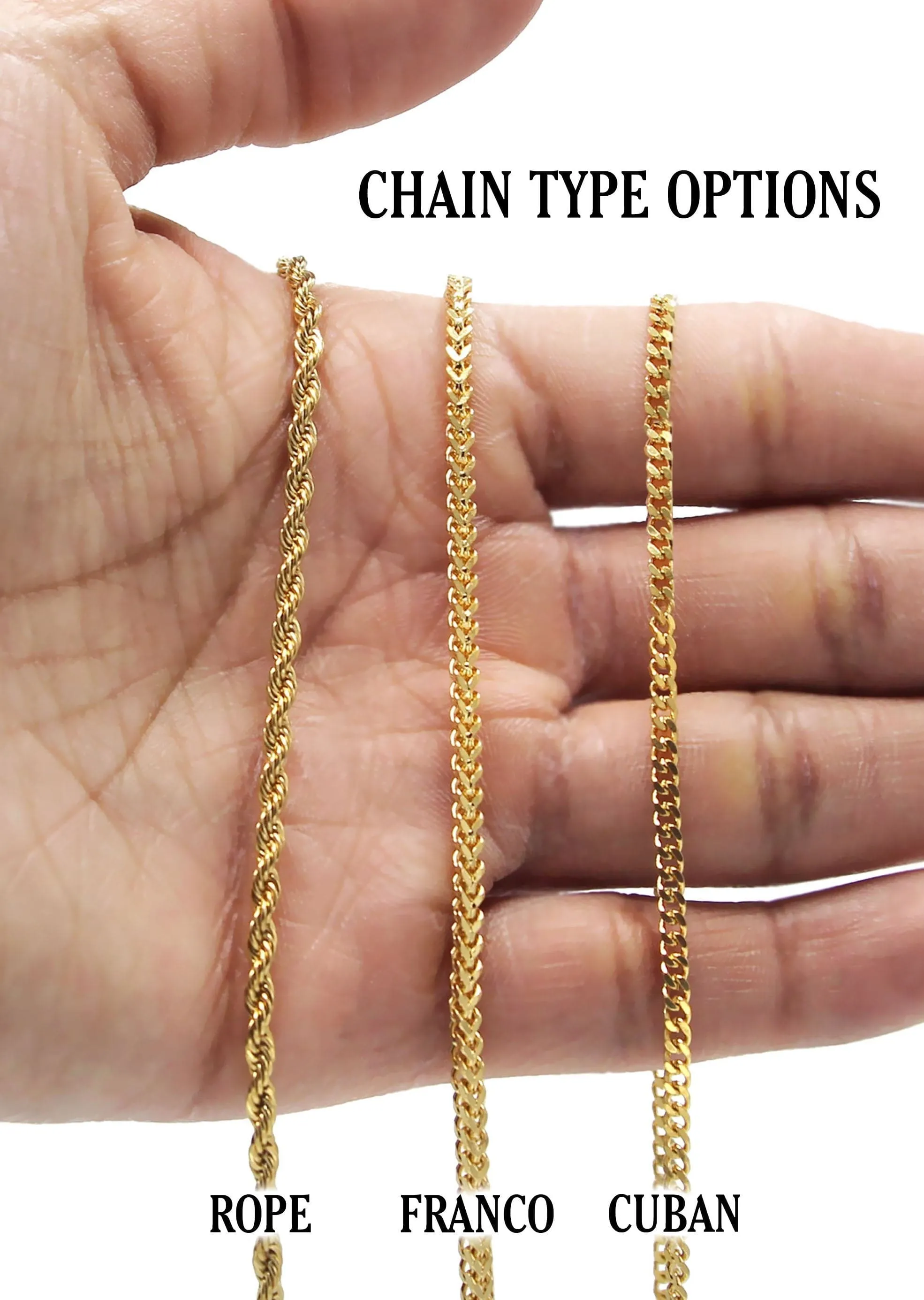 Mens Gold Plated Cuban Link Chain & Ruby Pendant | Appx. 14 Grams