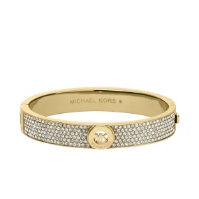 Michael Kors Gold-Tone Pavé Fulton Hinge Bracelet