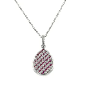 Miiori Diamond and Ruby Pendant Necklace