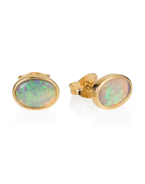 Milky Way Australian Opal Stud Earrings