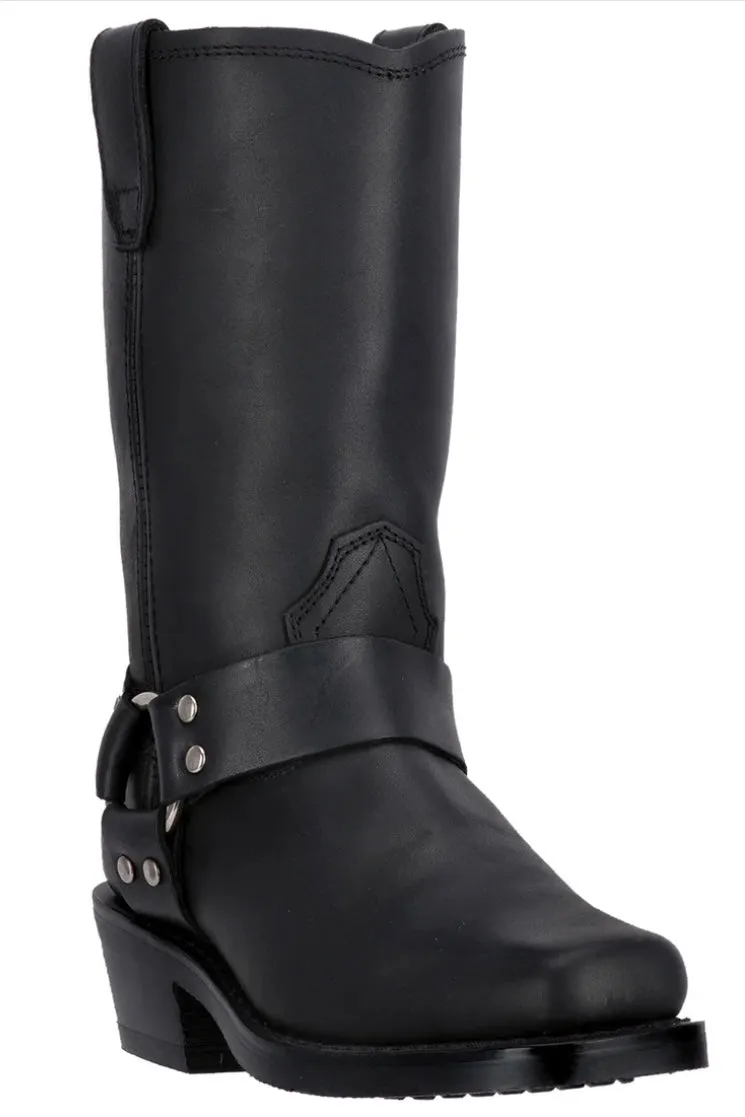 Molly Leather Harness Boot in Black