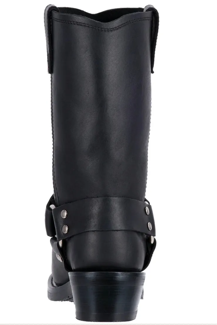 Molly Leather Harness Boot in Black