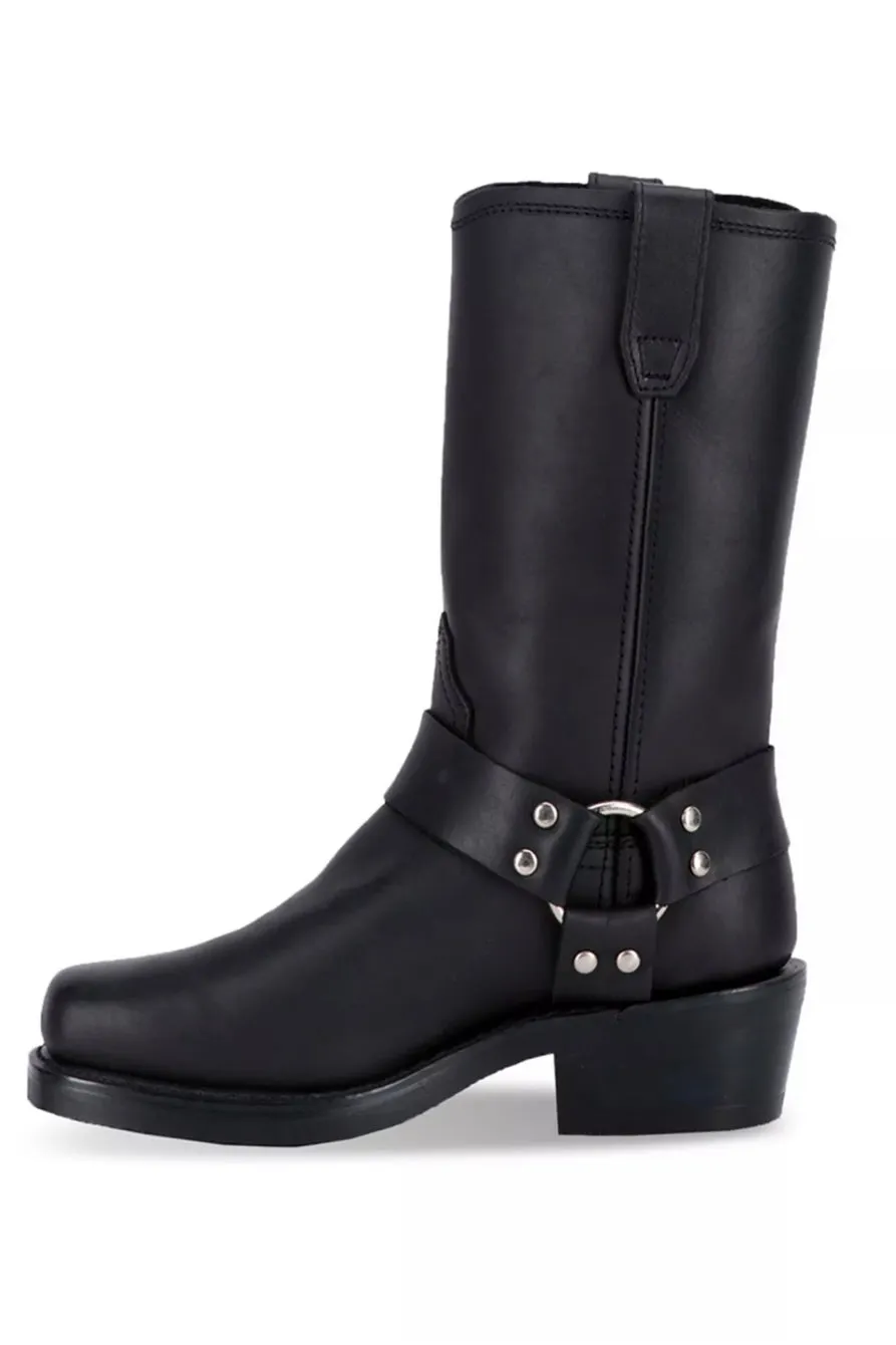 Molly Leather Harness Boot in Black