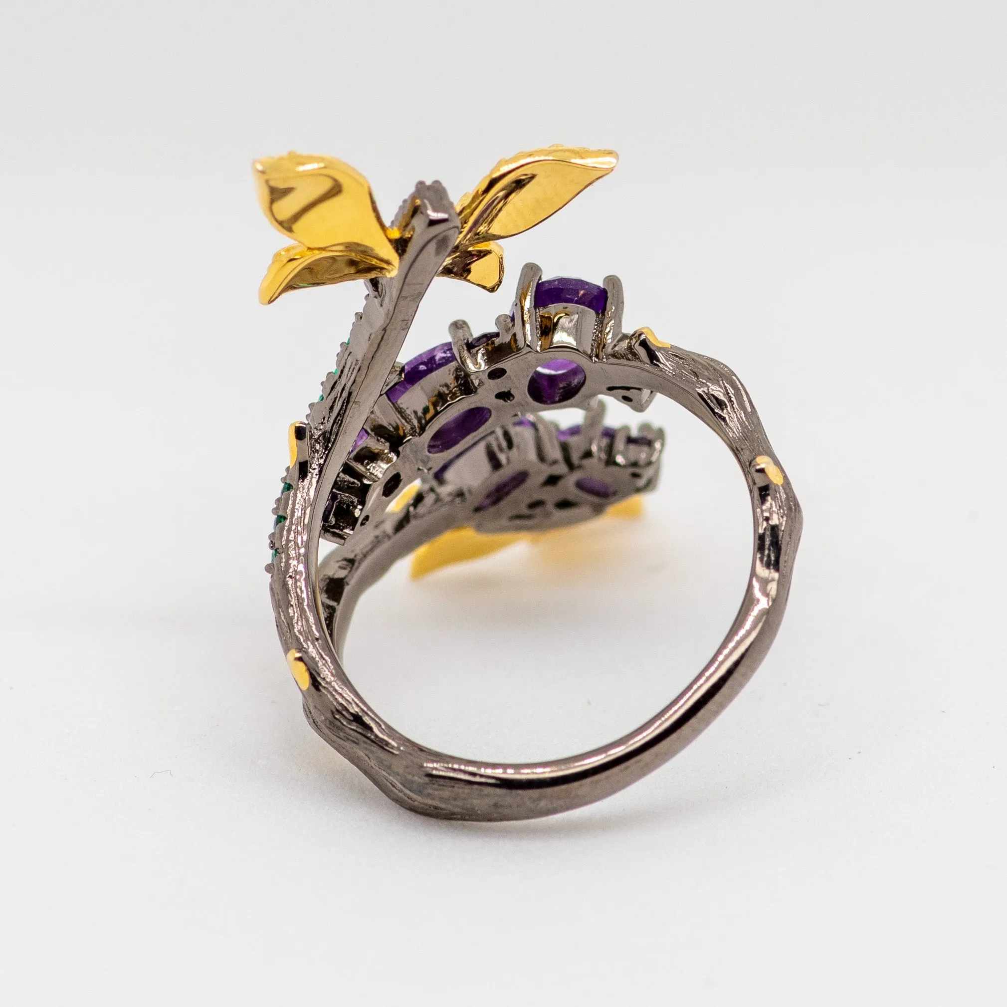 Monarch Amethyst Ring in Sterling Silver