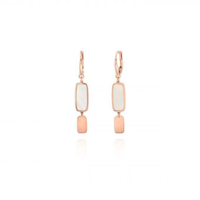 Mother of Pearl and Rose Gold Earrings