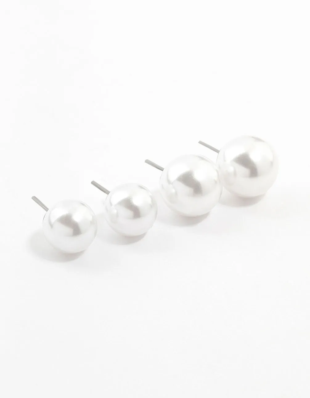 Multiple Pearl Plastic Stud Earrings 2-Pack