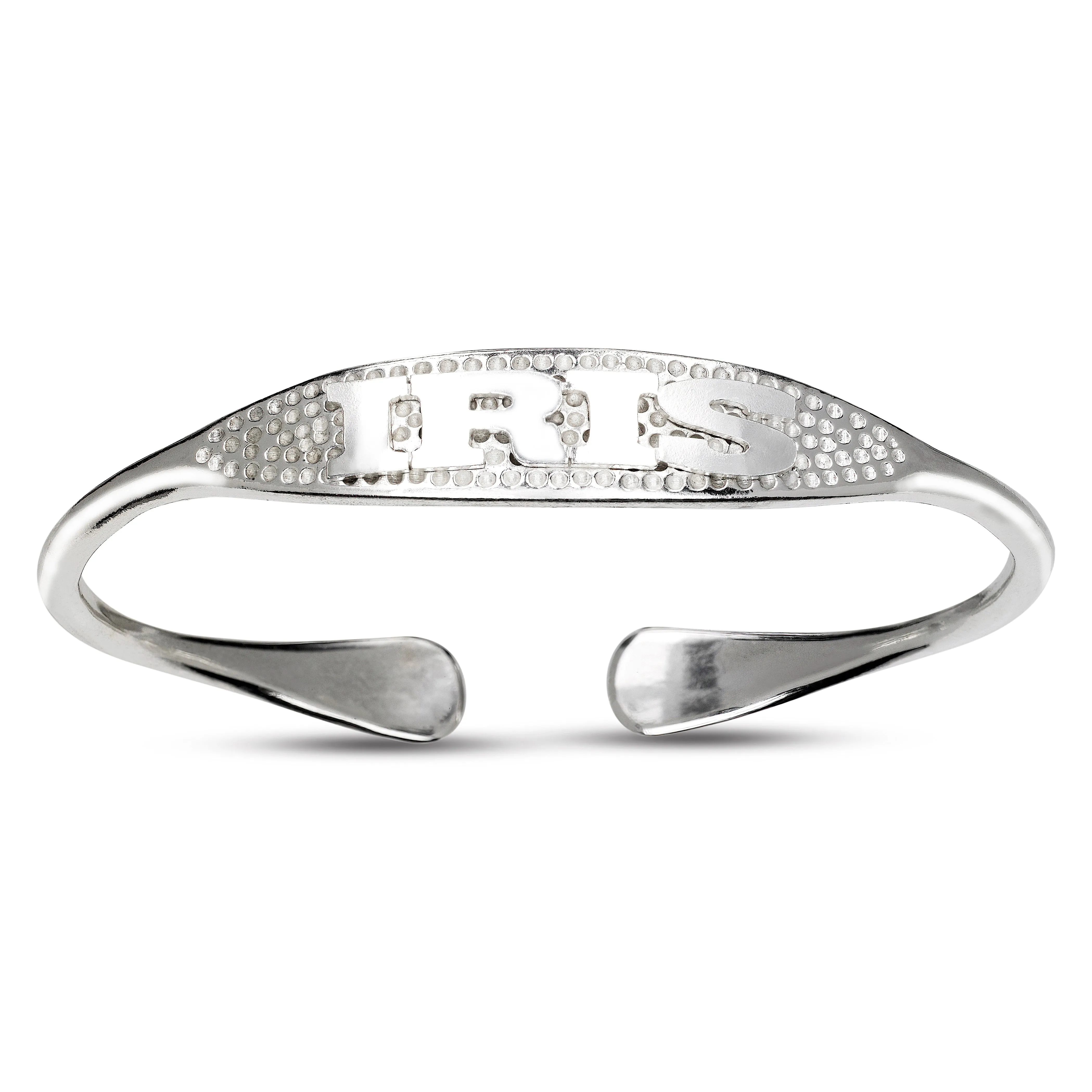 NAME PLATE .925 Sterling Silver ID Thick Bangle