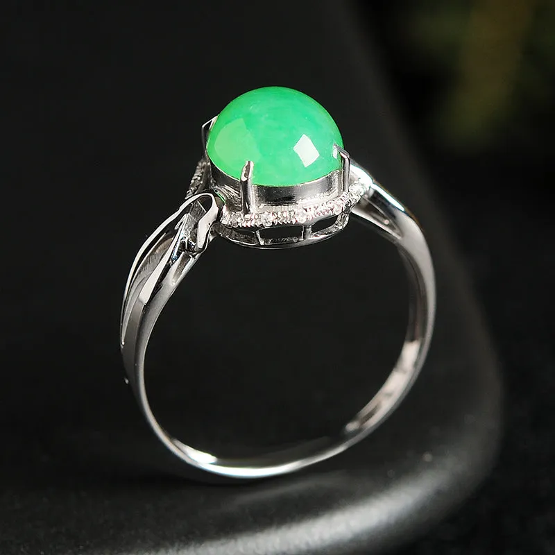 Natural Jade Ring Jadeite Gold Ring RG43