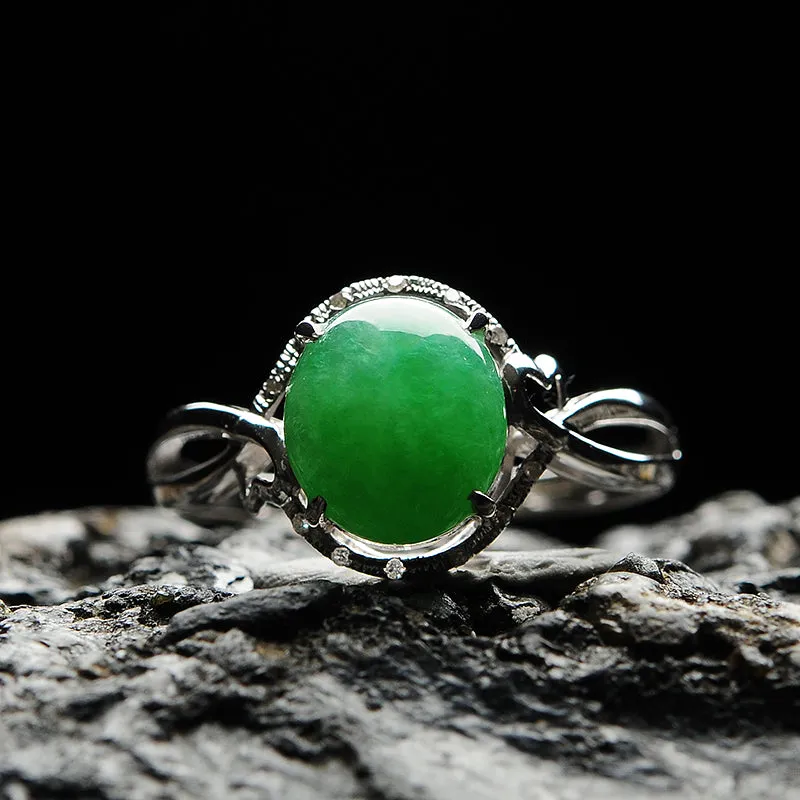 Natural Jade Ring Jadeite Gold Ring RG43