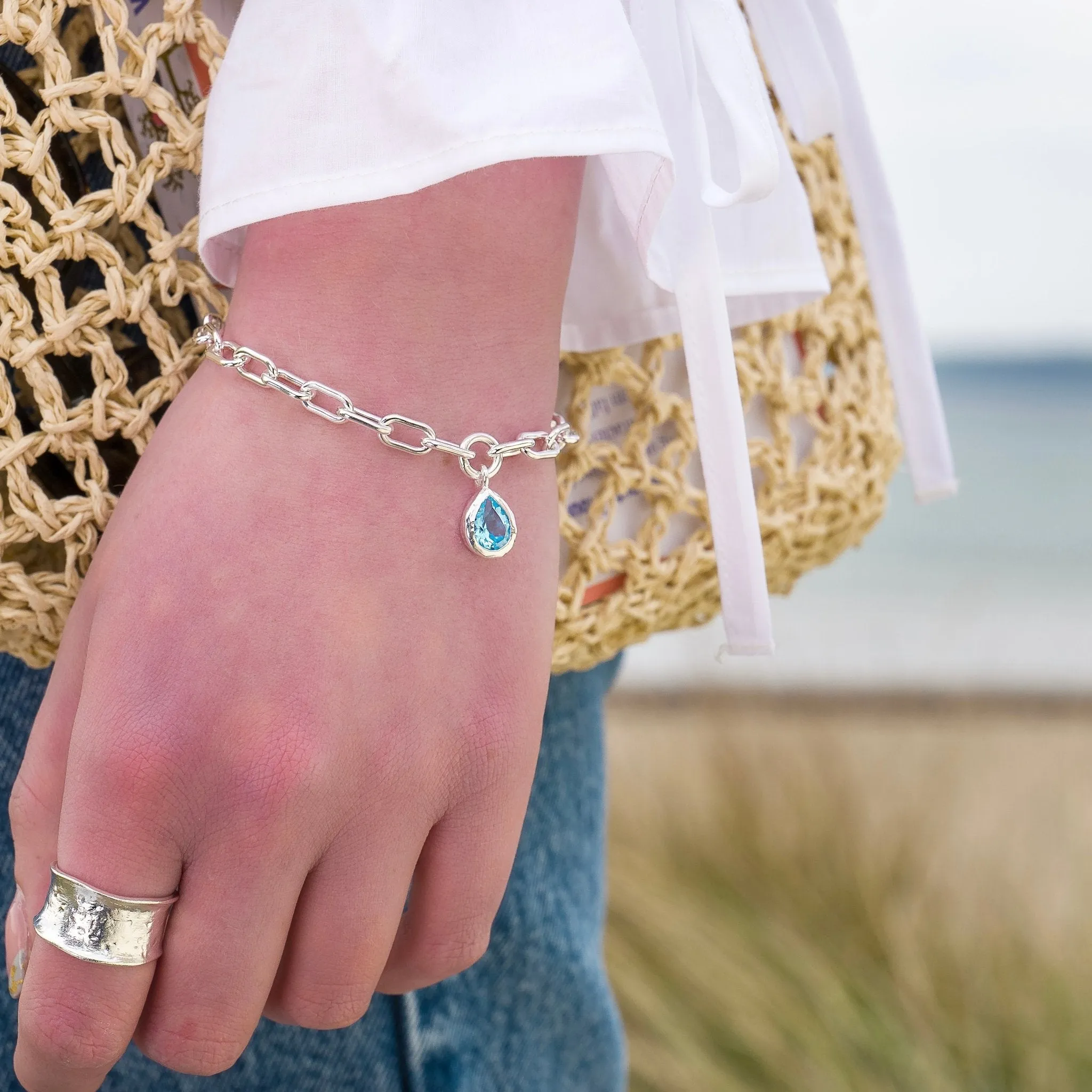 Ocean Droplet Topaz bracelet