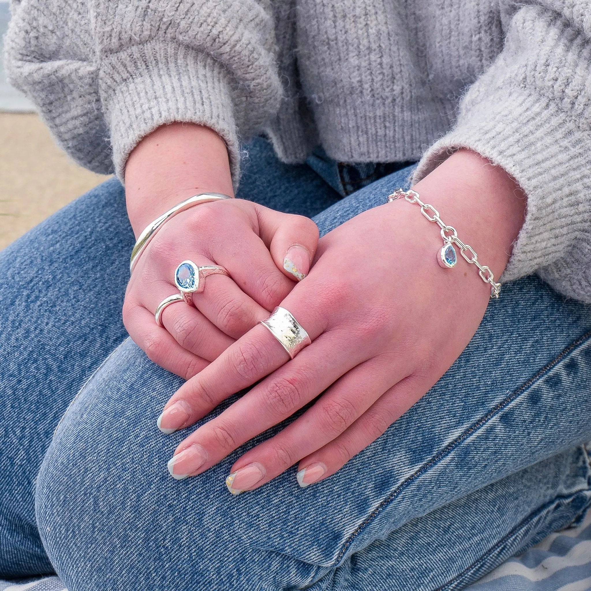 Ocean Droplet Topaz bracelet