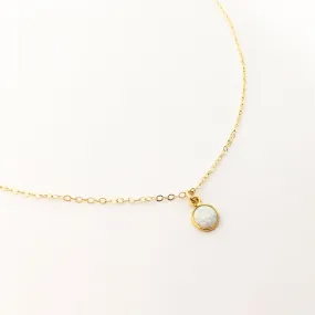 Odette Lab Opal Necklace | Gold