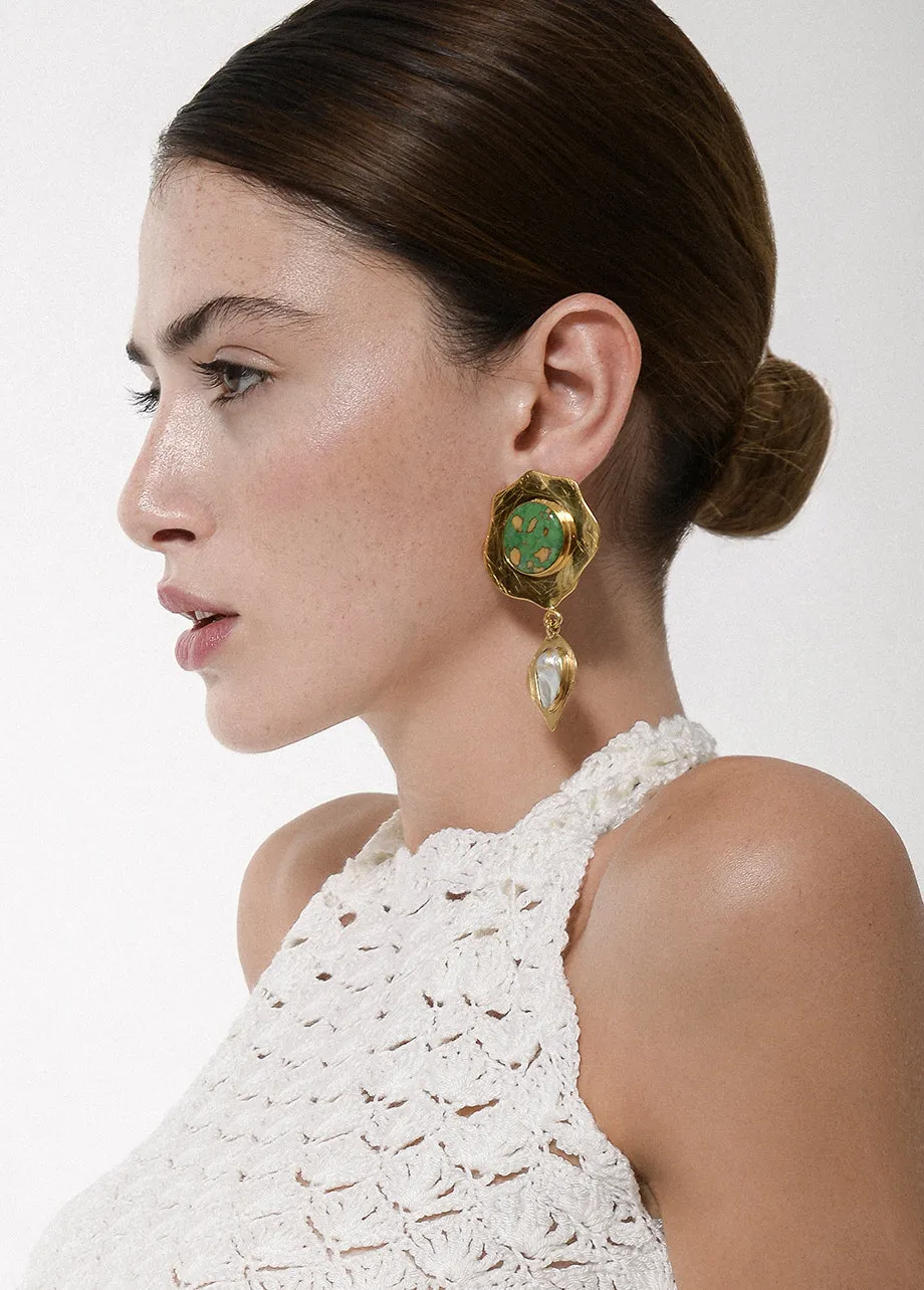 OLIVIA PEARL DROP EARRINGS