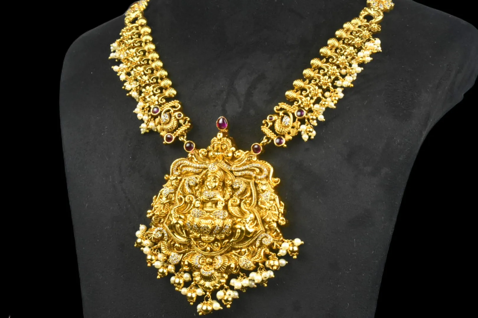 One Gram Gold Antique Laxmi Necklace By Asp Fashion Jewellery