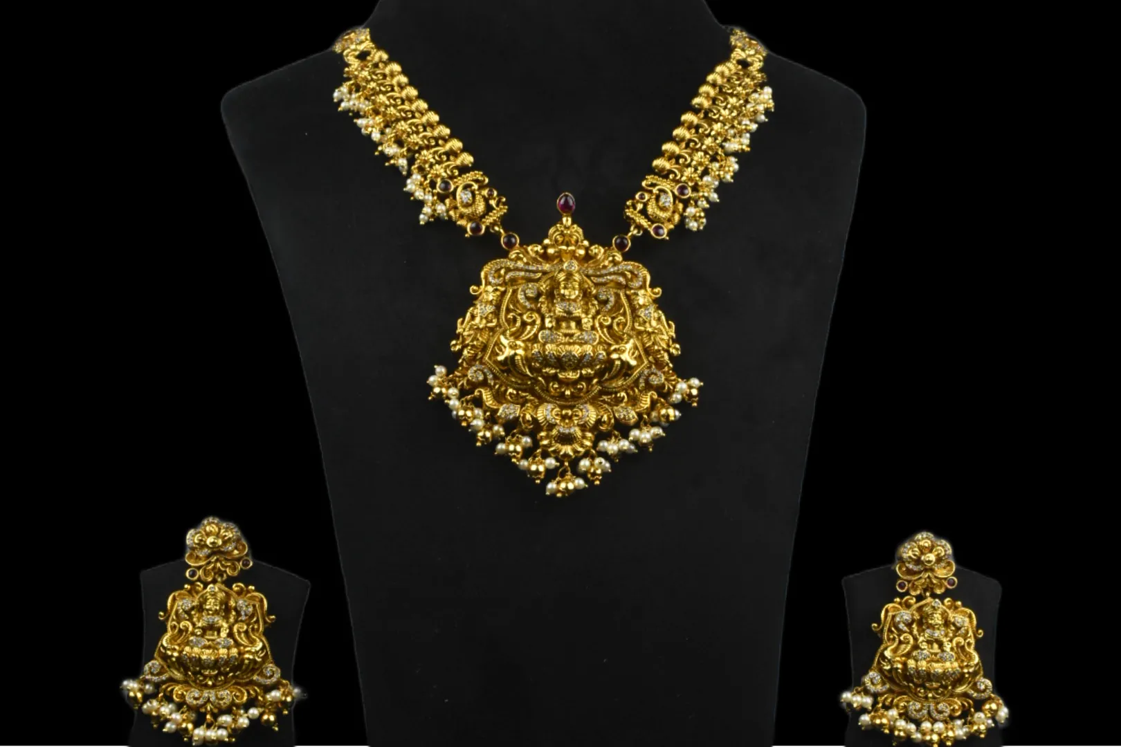 One Gram Gold Antique Laxmi Necklace By Asp Fashion Jewellery