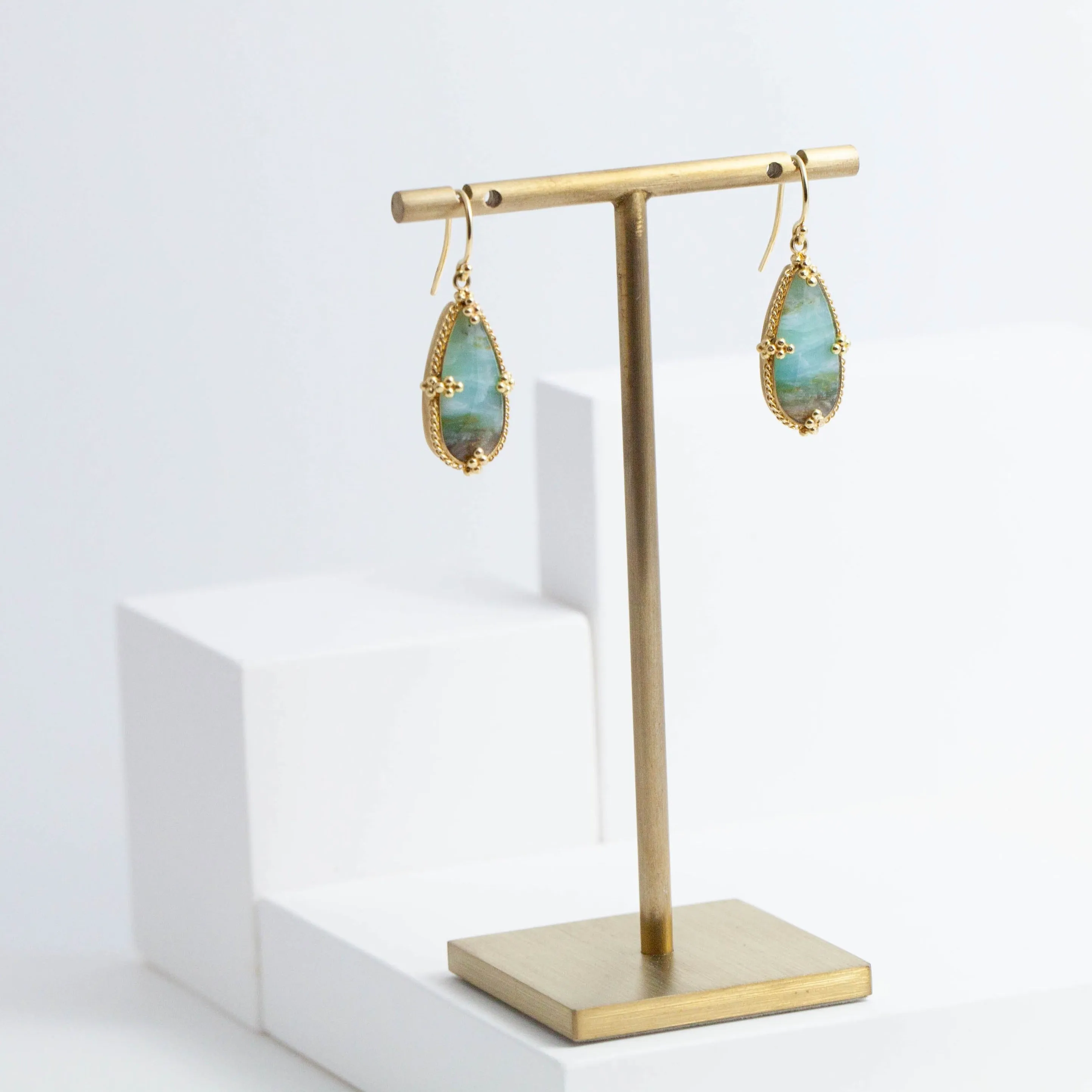 One-of-a-kind Peruvian opal earrings