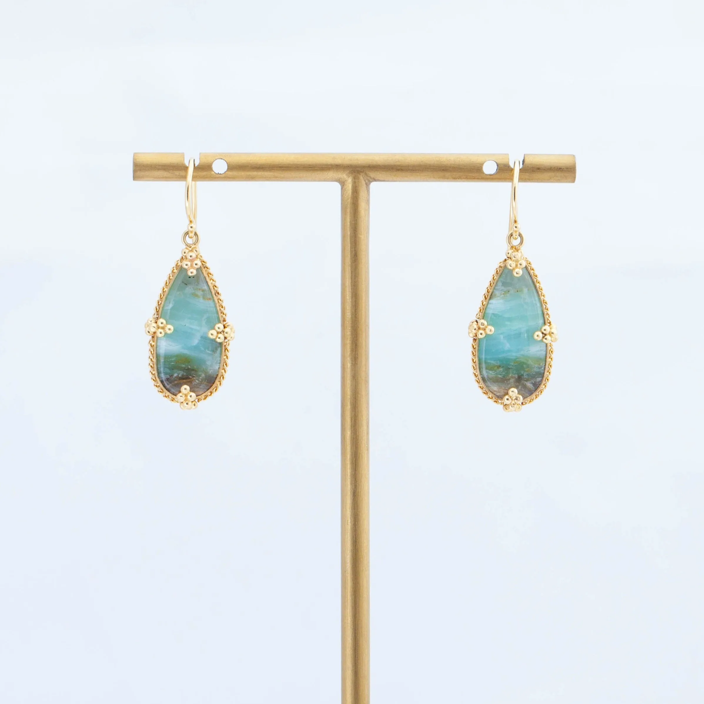 One-of-a-kind Peruvian opal earrings