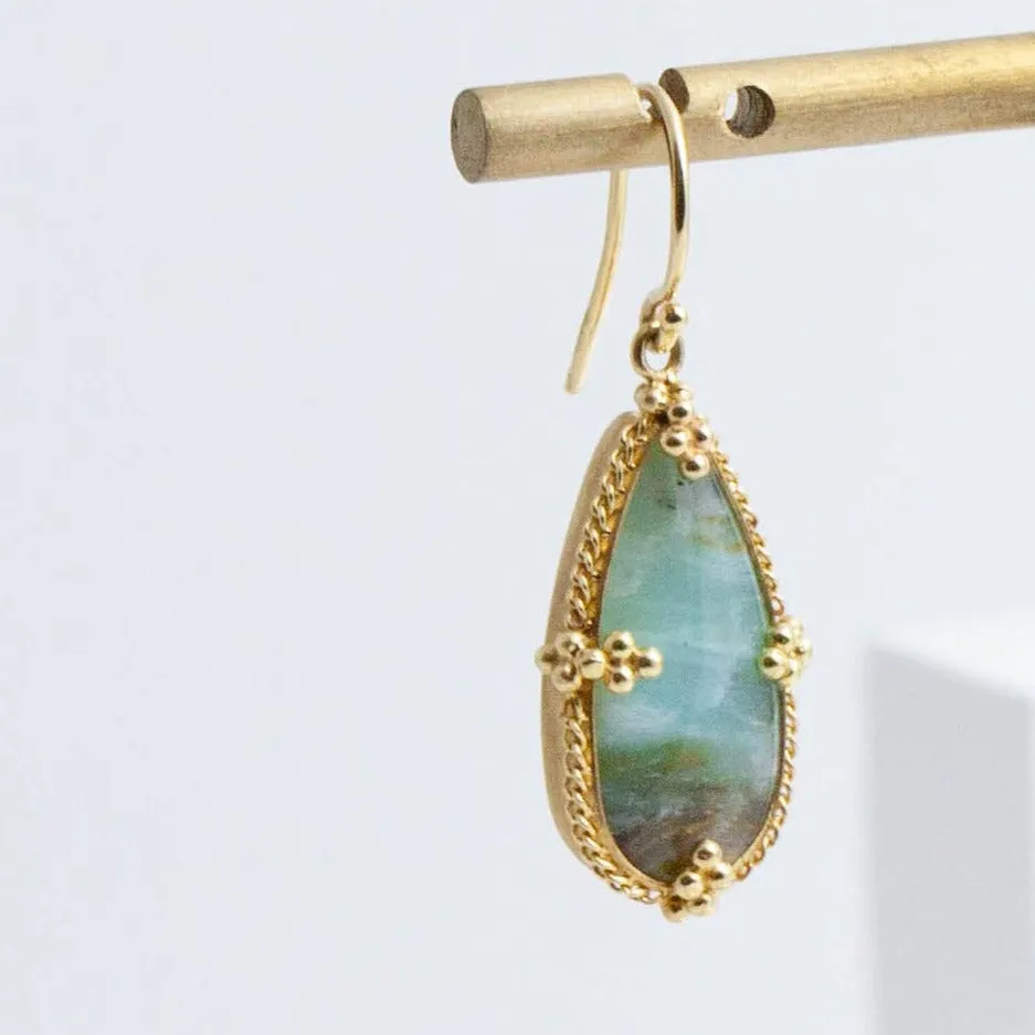 One-of-a-kind Peruvian opal earrings