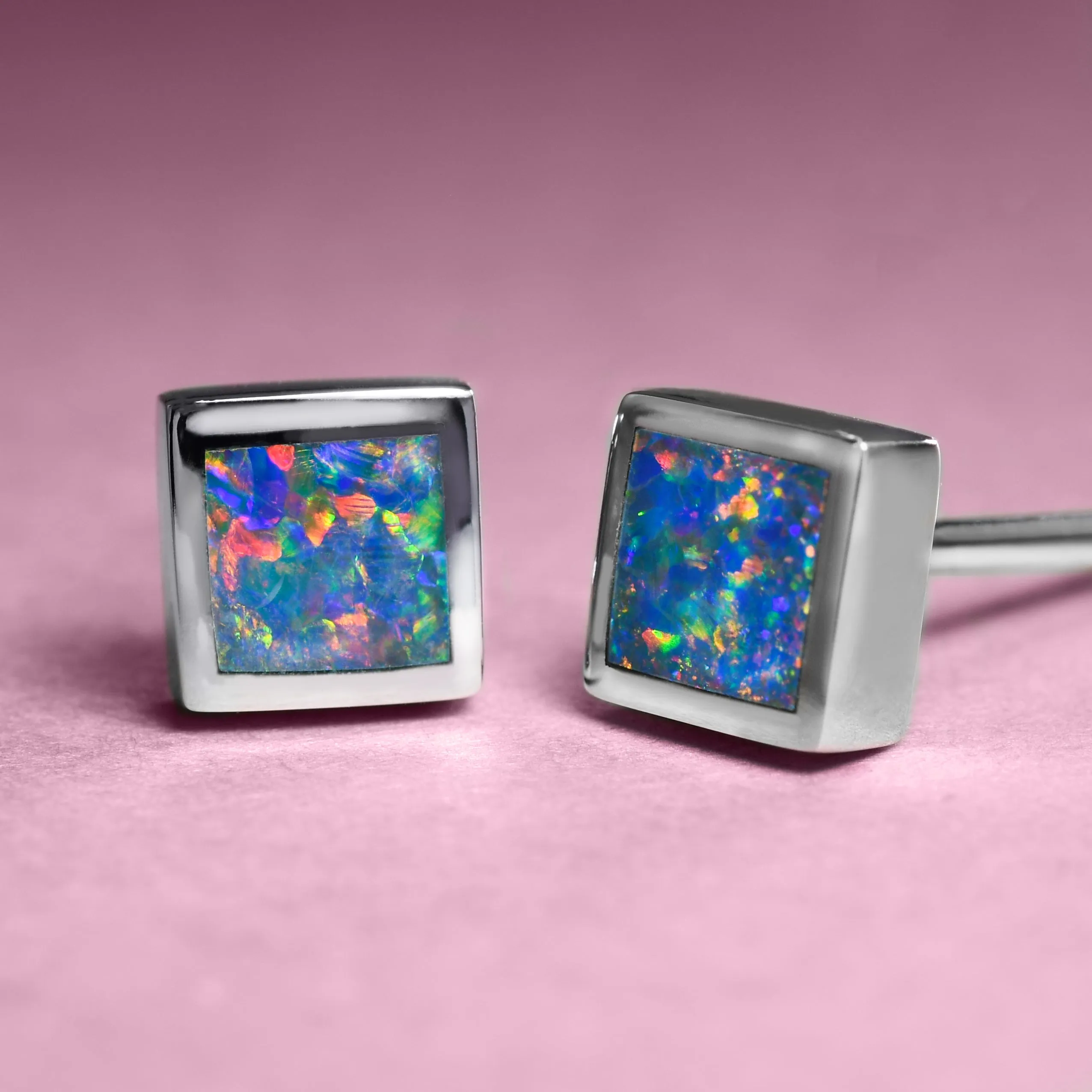 Opal Doublet Studs