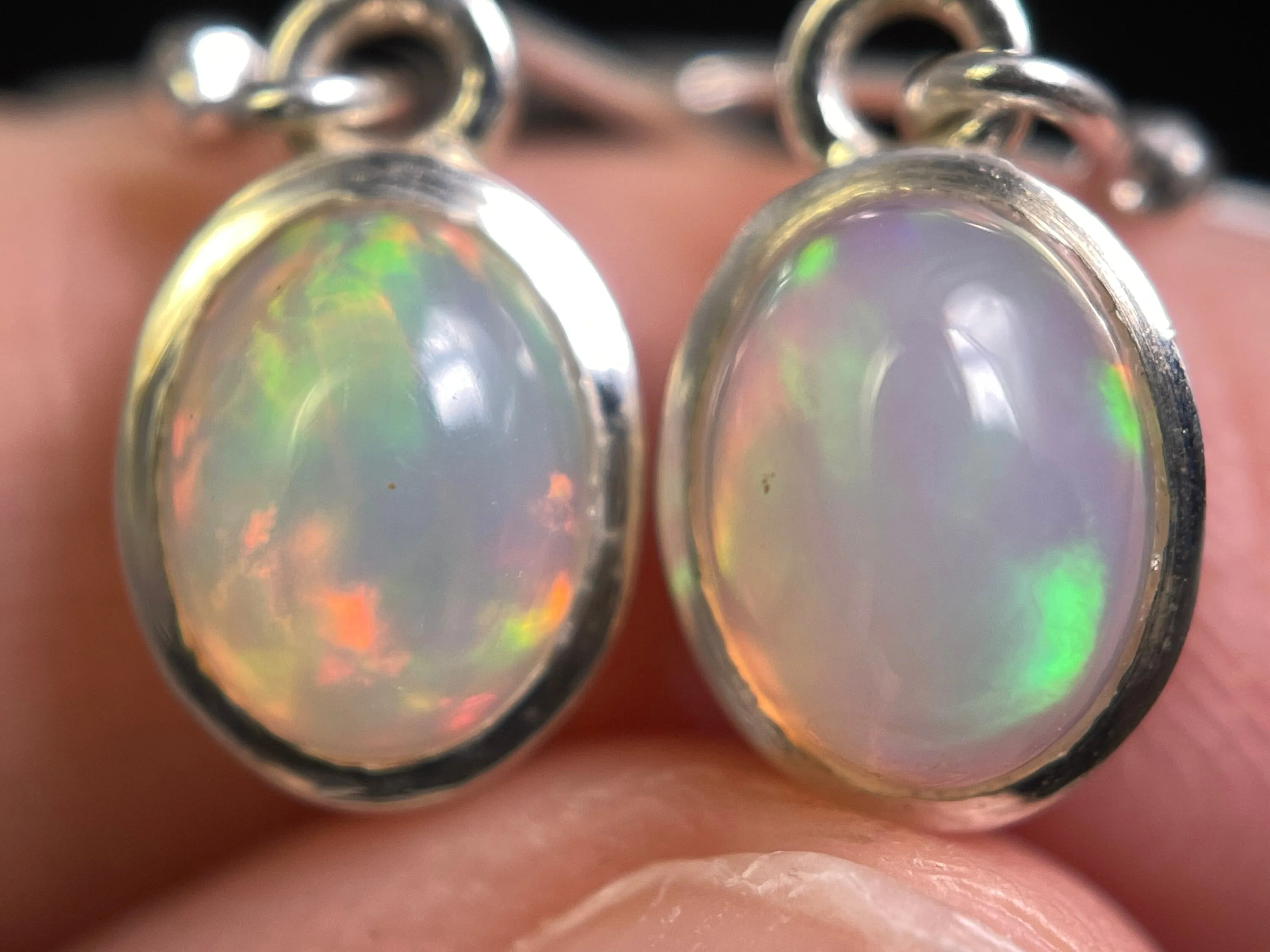 OPAL Earrings - Sterling Silver, Bridal Earrings Opal, Opal Jewelry, Welo Opal, 49126