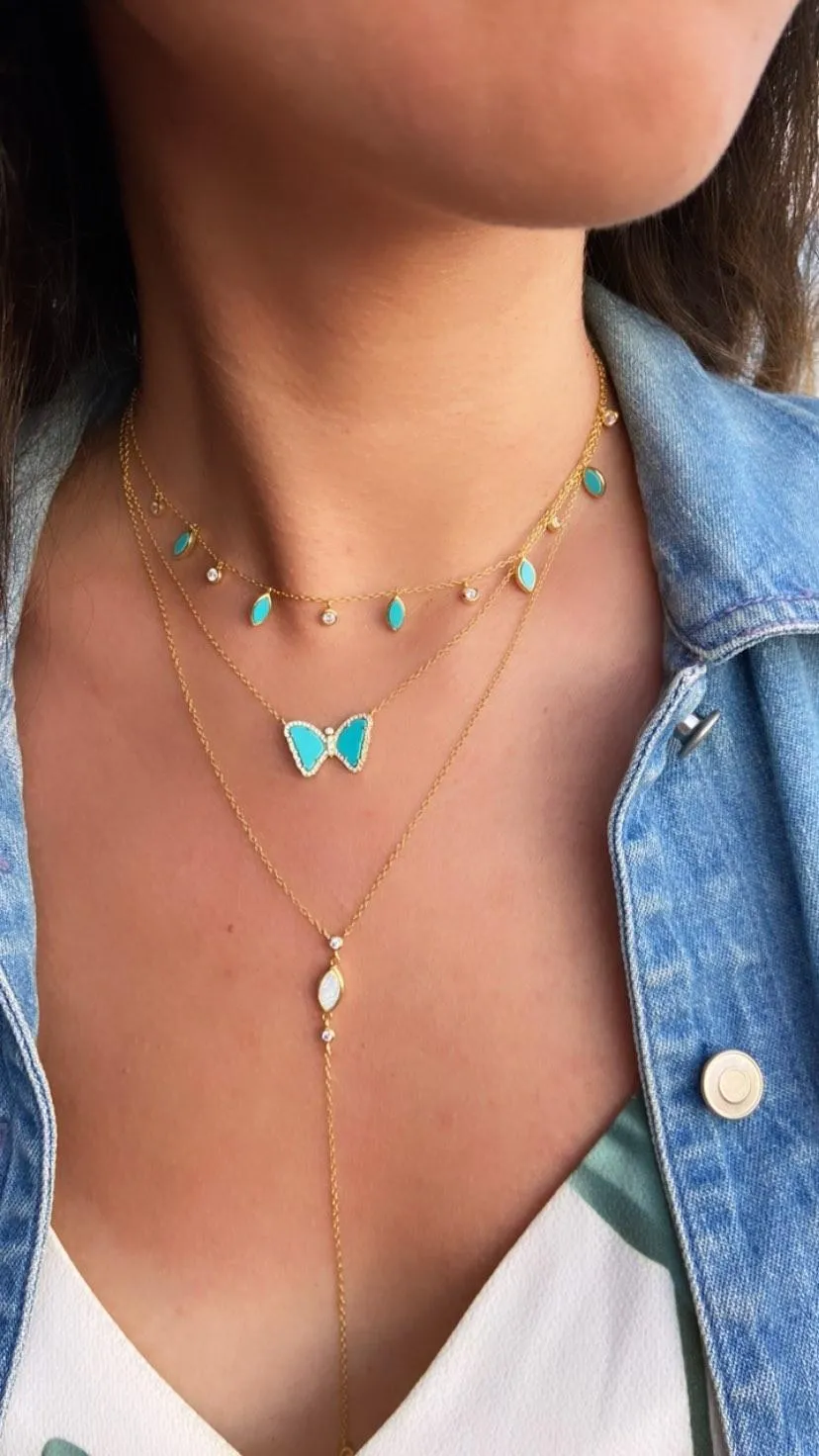 Opal Lariat Necklace