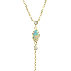 Opal Lariat Necklace