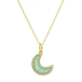 Opal Moon Necklace