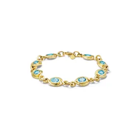 Orpheus Bracelet Yellow Gold - Blue Topaz