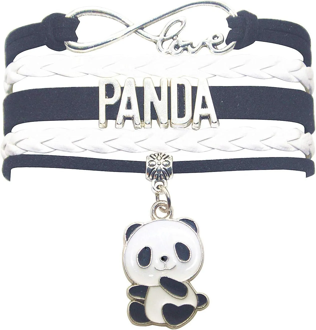 Panda Bracelet: Infinity Love Charm for Adult Panda Fans & Lovers