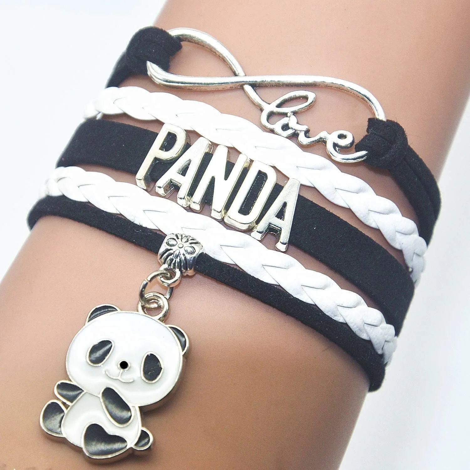 Panda Bracelet: Infinity Love Charm for Adult Panda Fans & Lovers