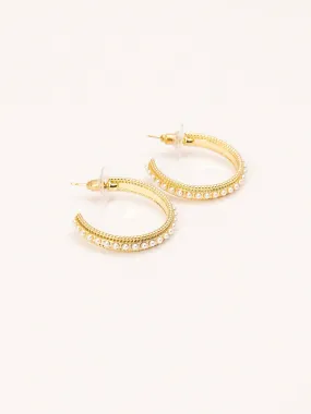 Pearl C-Hoop Earrings