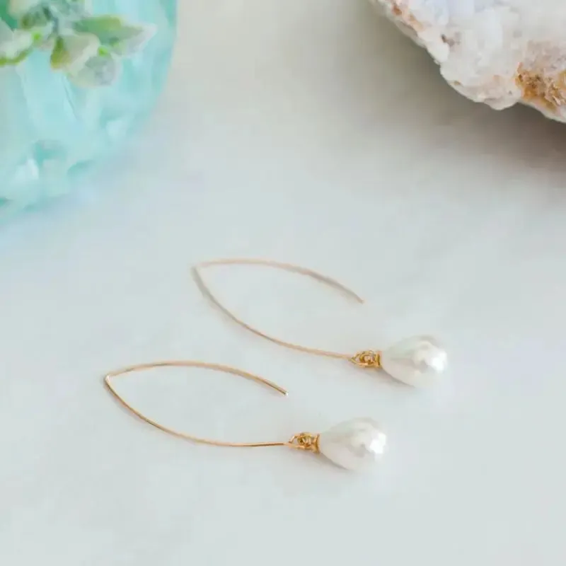 Pearl Earrings: Long Drops