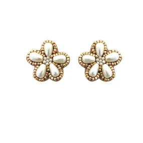 Pearl Flower Studs