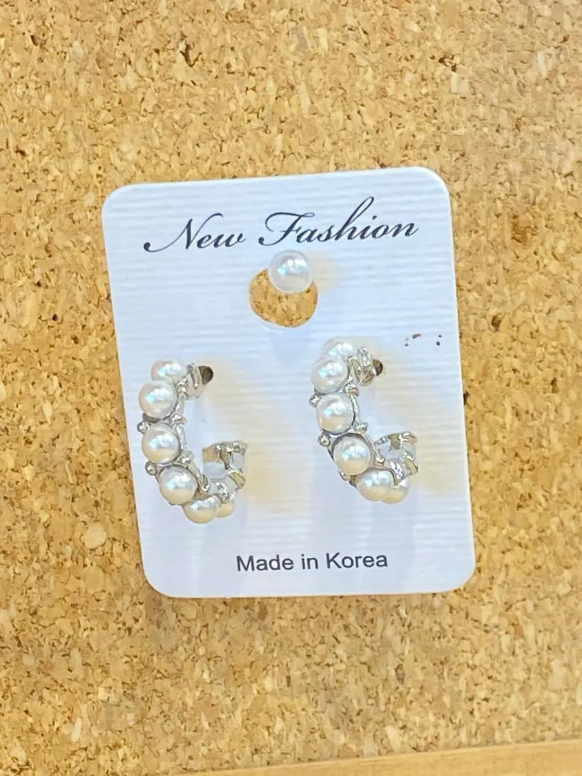 Pearl ring earrings