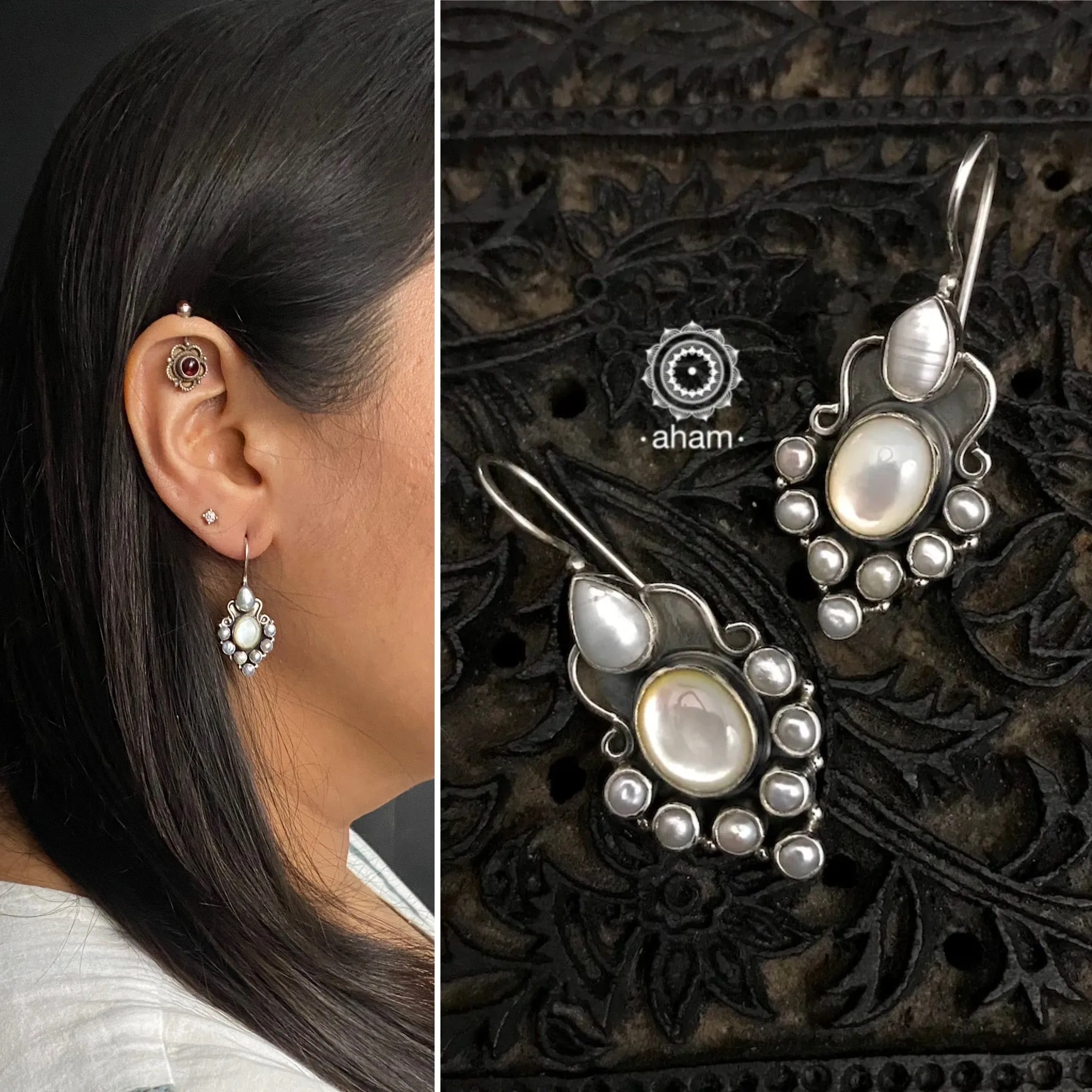 Pearl Silver Earrings