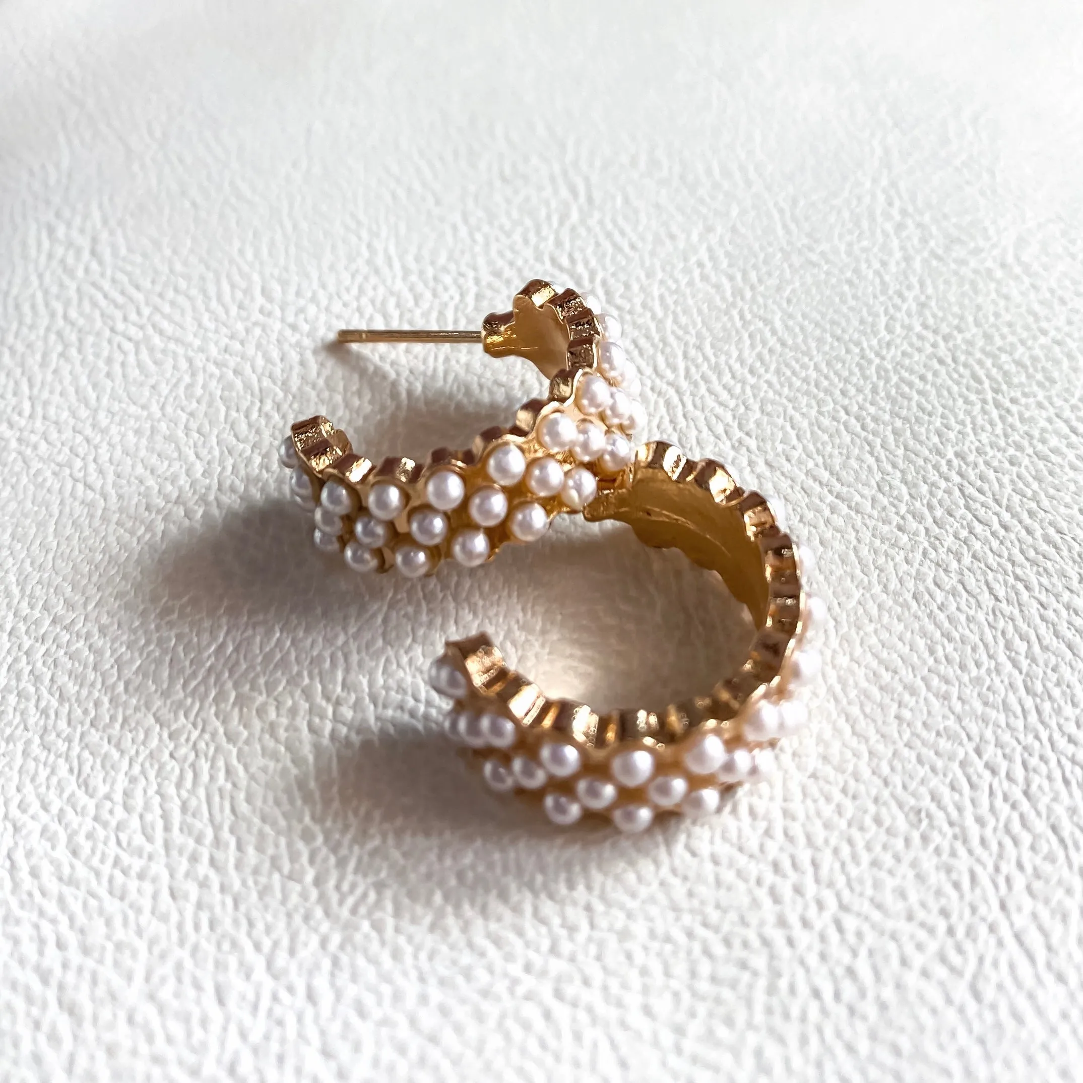 Pearl Studded Hoop