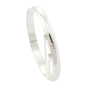 Personalised 7mm Sterling Silver Bangle Engraved