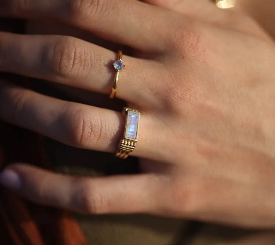 Phoebe Moonstone Silver Ring