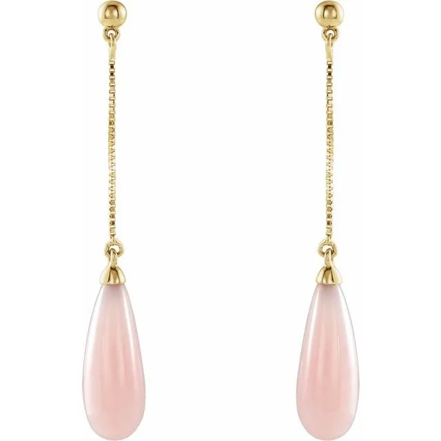 Pink Opal Briolette Earrings