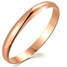 Plain Bangle | Rose Gold