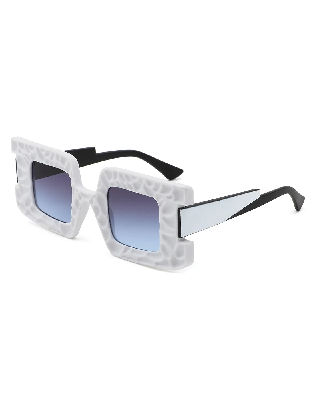 Pledge - Modern Chunky Geometric Square Fashion Sunglasses